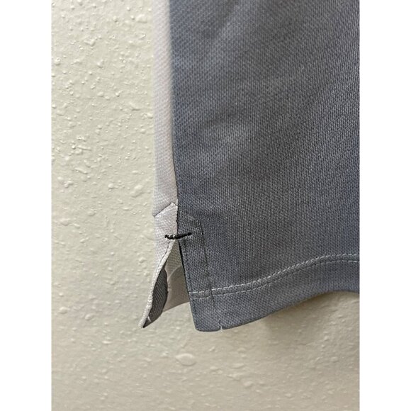 Calvin Klein Mens Polo Shirt Large White & Gray Quick Dry Moisture-Wicking - Picture 7 of 10